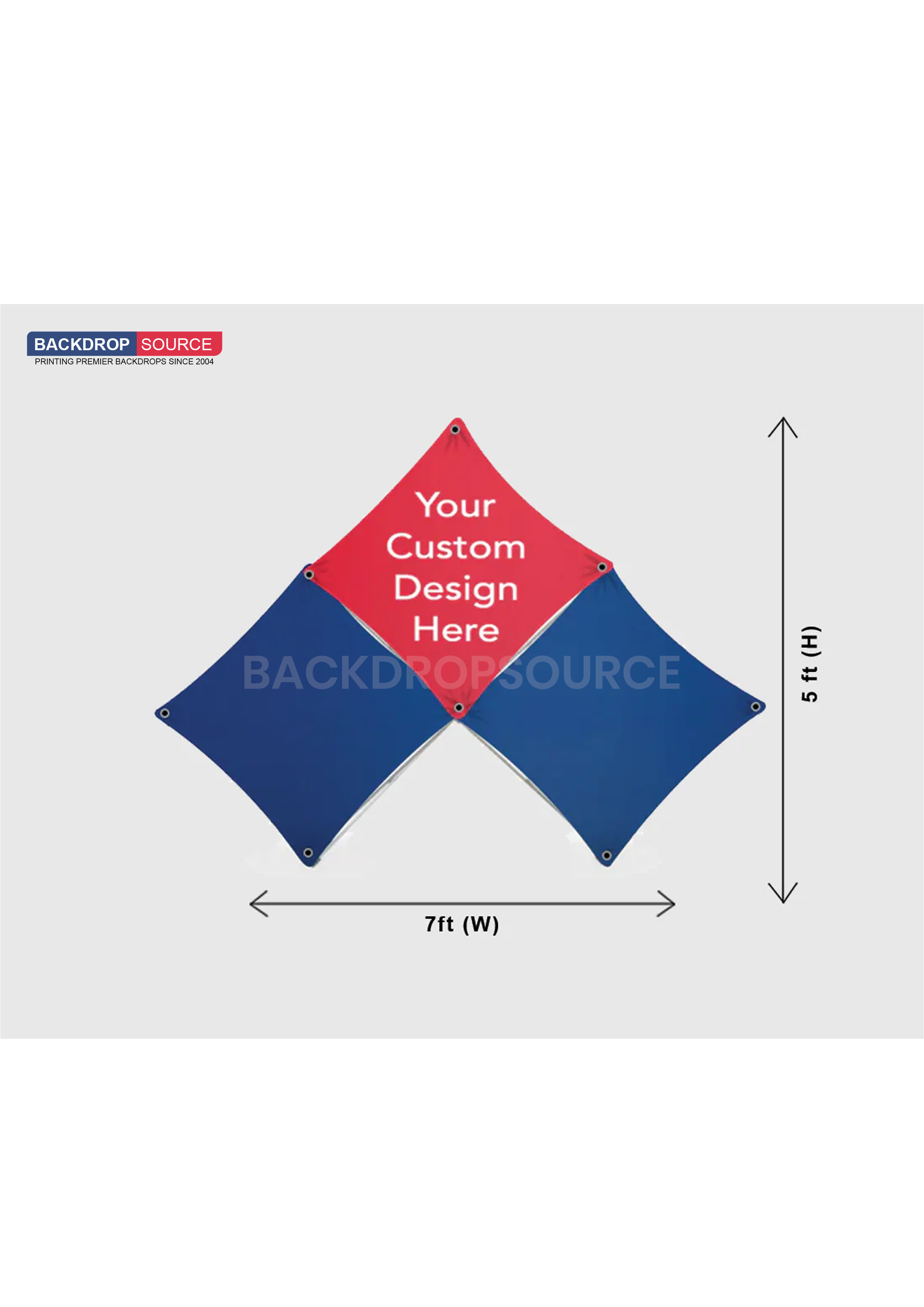 Small Triangular Fabric GeoMetrix Pop Up Grid Display