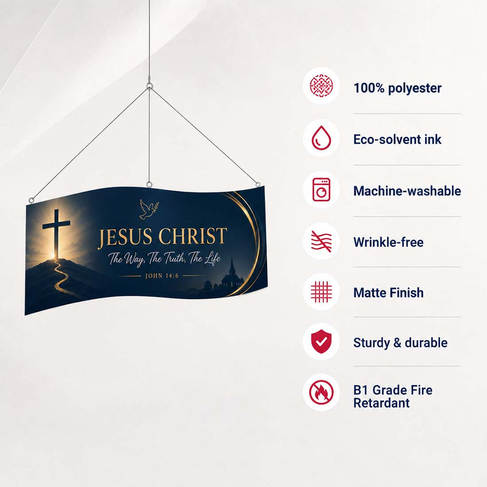 Church Wave Hanging Banner