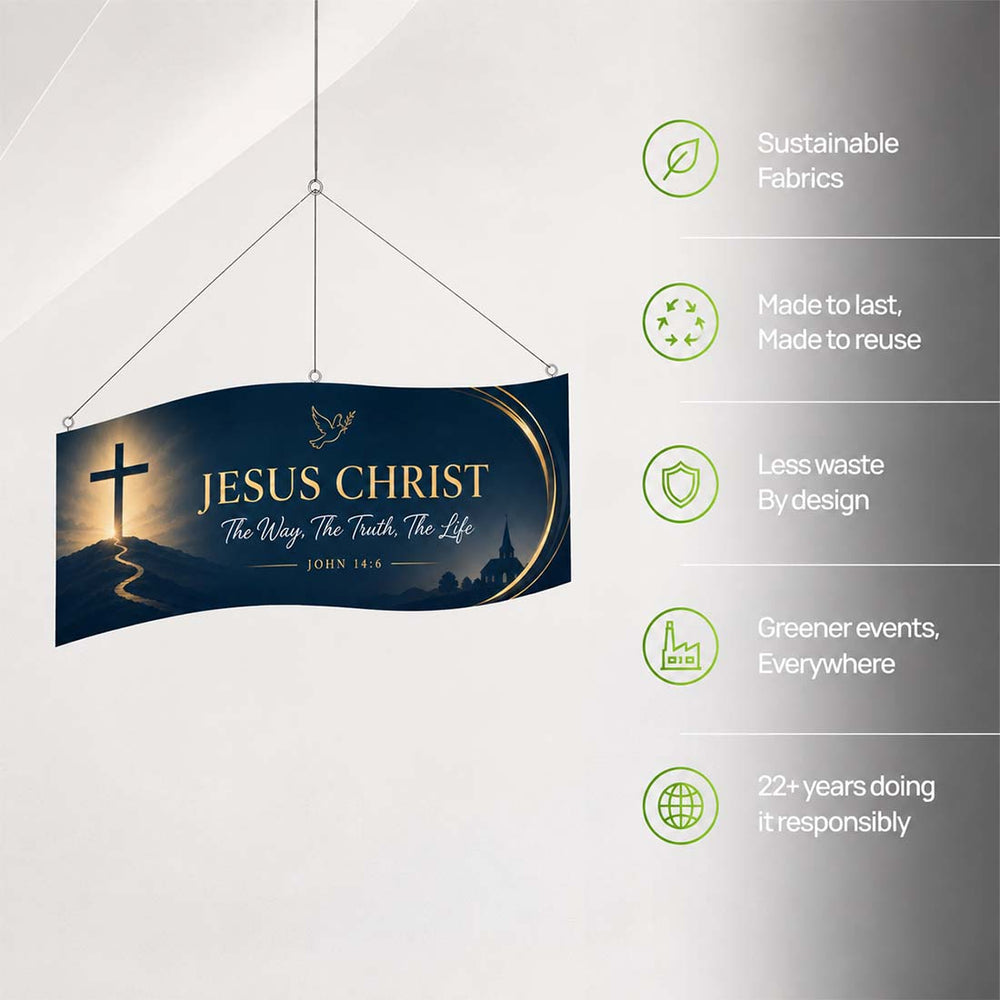 Church Wave Hanging Banner