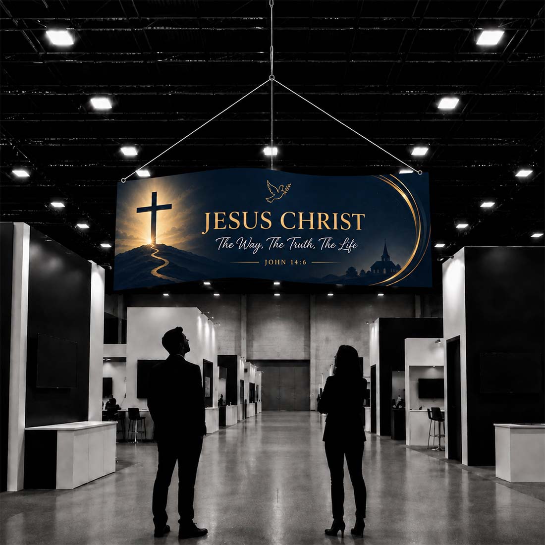 Church Wave Hanging Banner