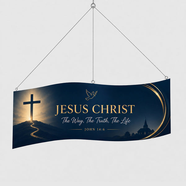 Church Wave Hanging Banner