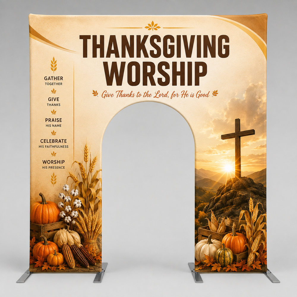 Church Welcome Arch Fabric Display
