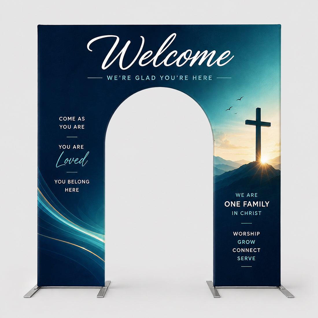 Church Welcome Arch Fabric Display