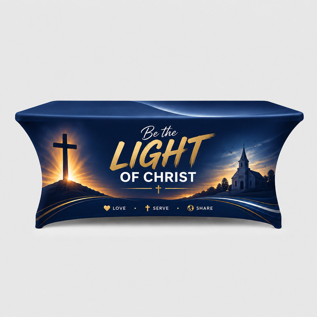 Church Welcome Desk Stretch Table Cover