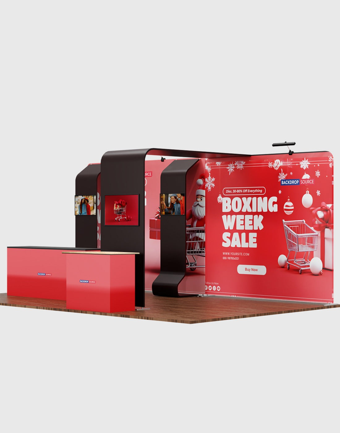 Portable Exhibit Display 20ft x 10ft - Model 20