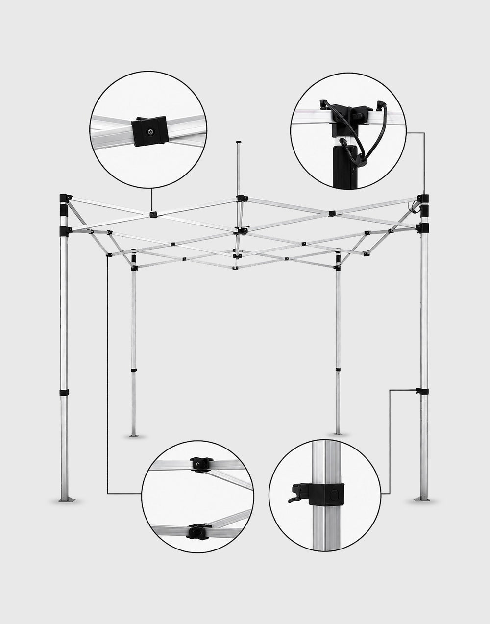 Lighted Canopy Tent Frame