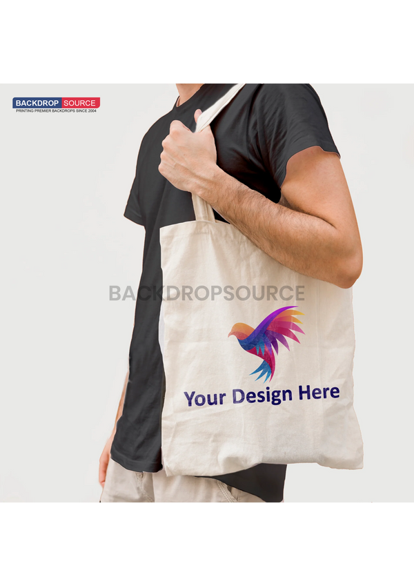 Bolsa de lona de algodón blanca