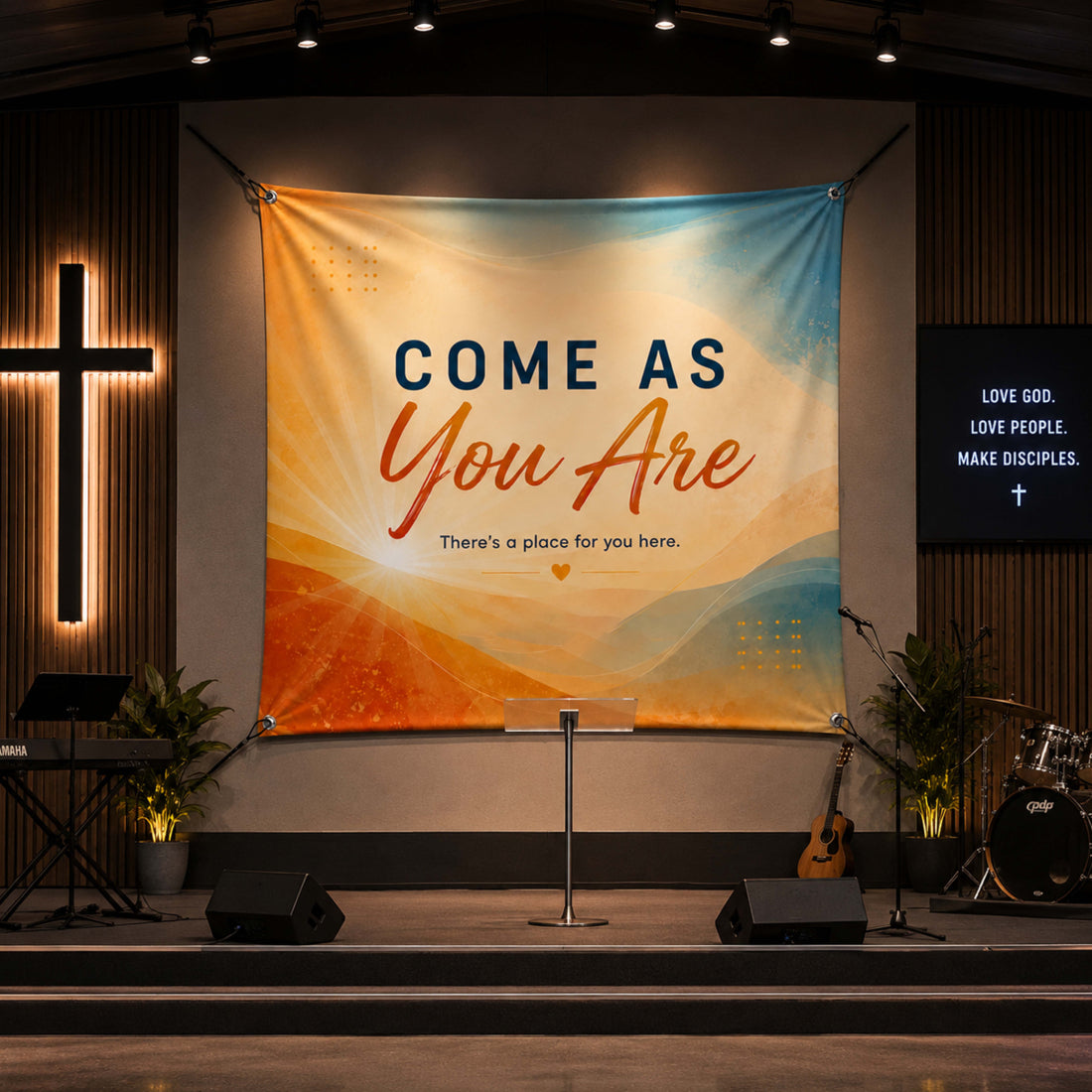 Church Worship Stage Tension Banner