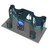 Magnetic Fabric Banner Stand Exhibition Kit with L-Shaped Display & Pop-Up Booths - top view