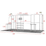 Magnetic Fabric Banner Stand Exhibition Kit with L-Shaped Display & Pop-Up Booths - frame dimensions
