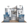 Magnetic Straight & Slope Fabric Banner Stand Exhibition Kit with Pop-Up Booth - front view
