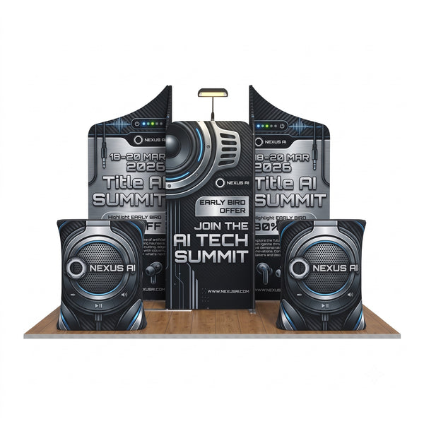 Magnetic Fabric Banner Stand & Pop-Up Booth Exhibition Kit