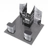 Magnetic Fabric Banner Stand & Pop-Up Booth Exhibition Kit - top view