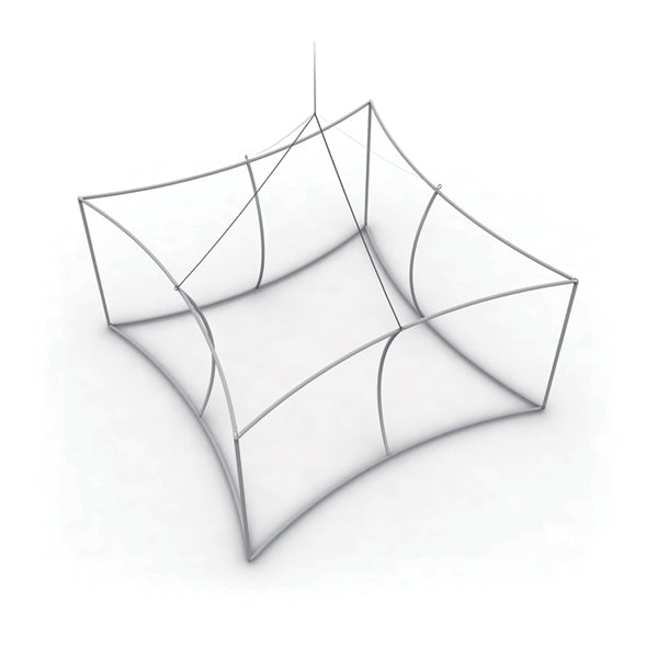 Curved Square Quad Hanging Banner