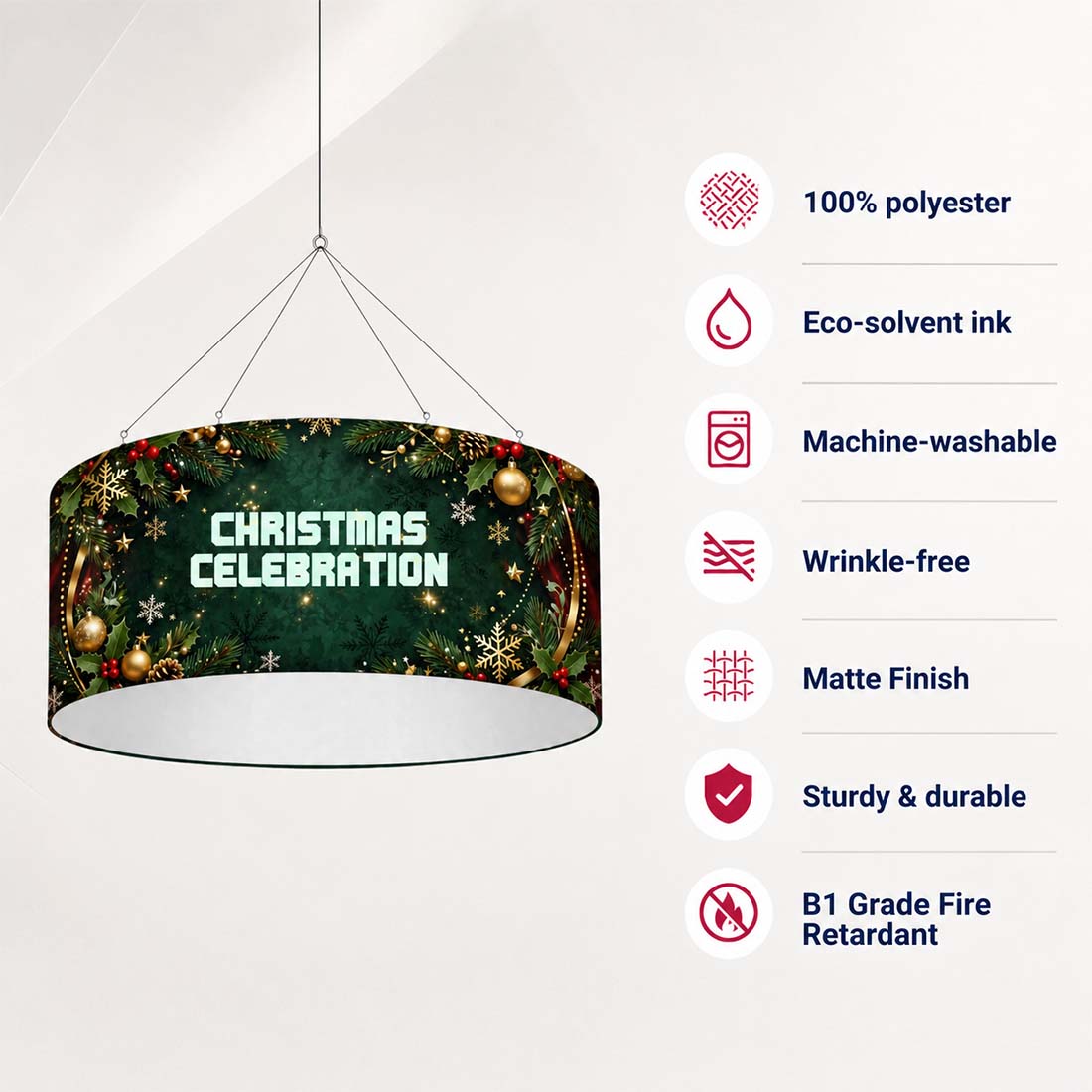 Church Sanctuary Circle Hanging Banner