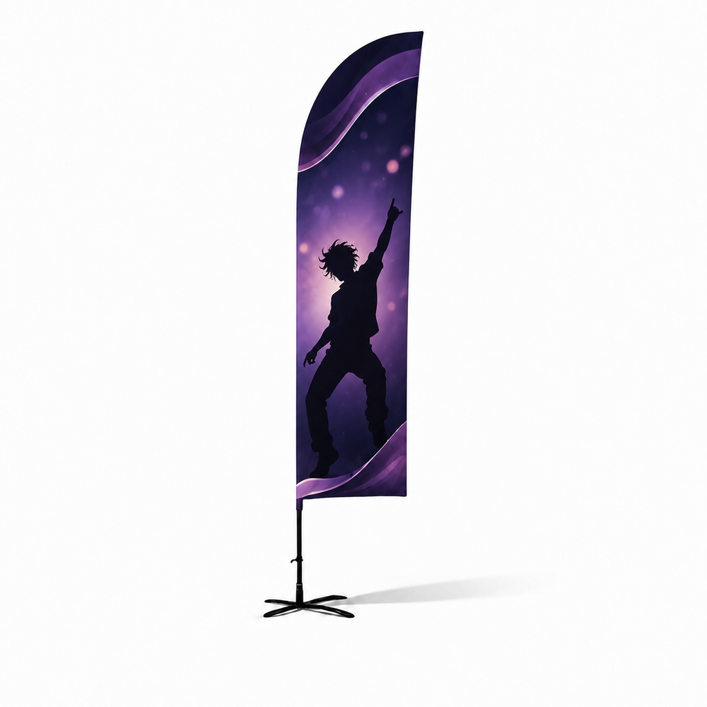 Bandera de plumas recta