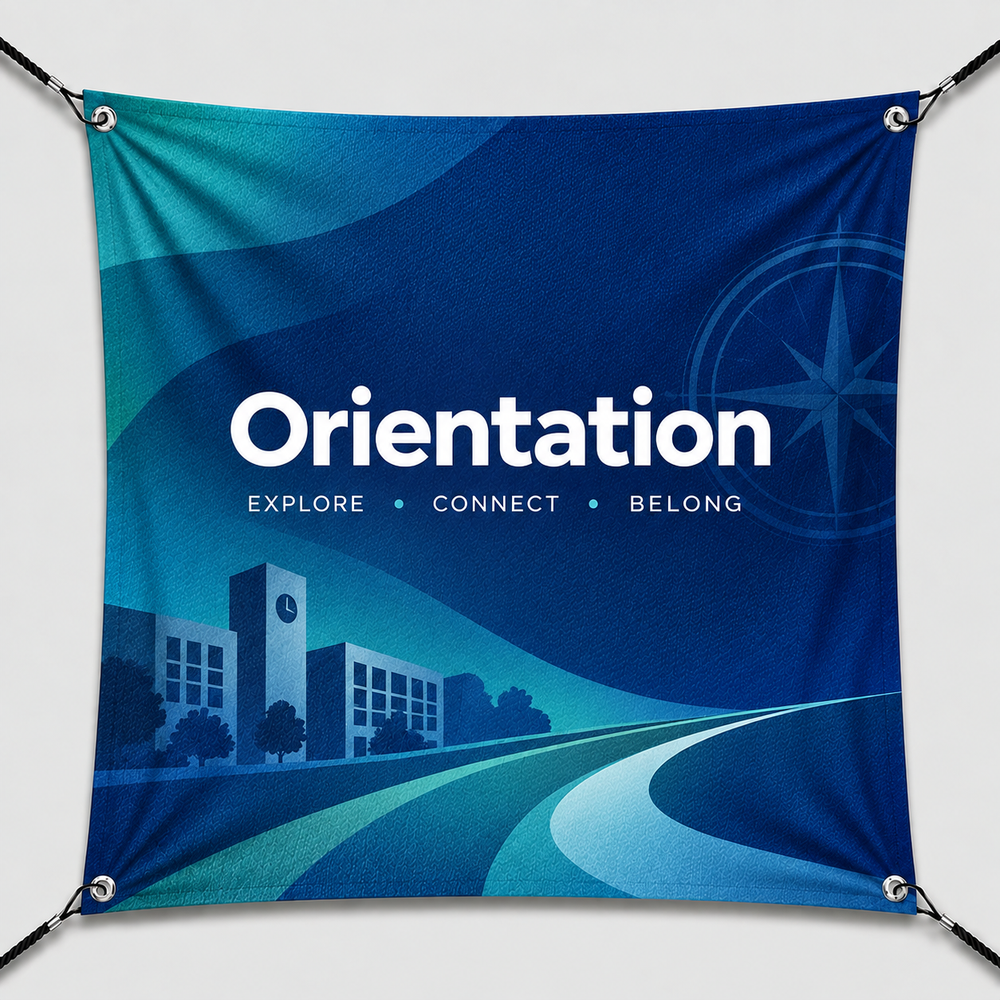Double-Sided Printed Polyester Fabric for University Events