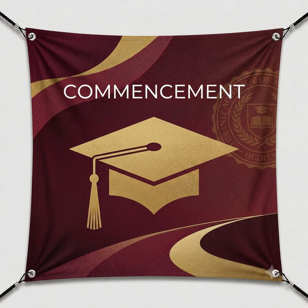 Double-Sided Printed Polyester Fabric for University Events