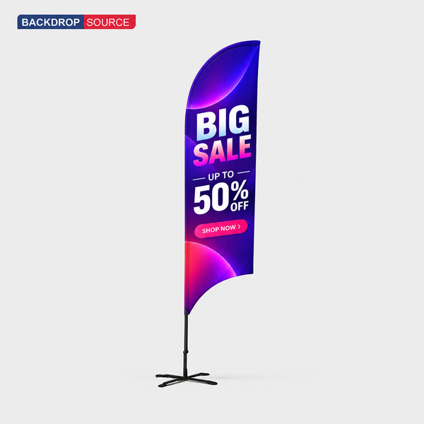 Concave Feather Flag with Uni-Fit Pole