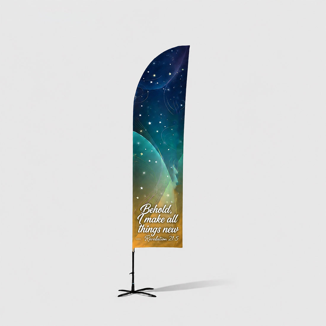 Church Straight Feather Wayfinding Flag