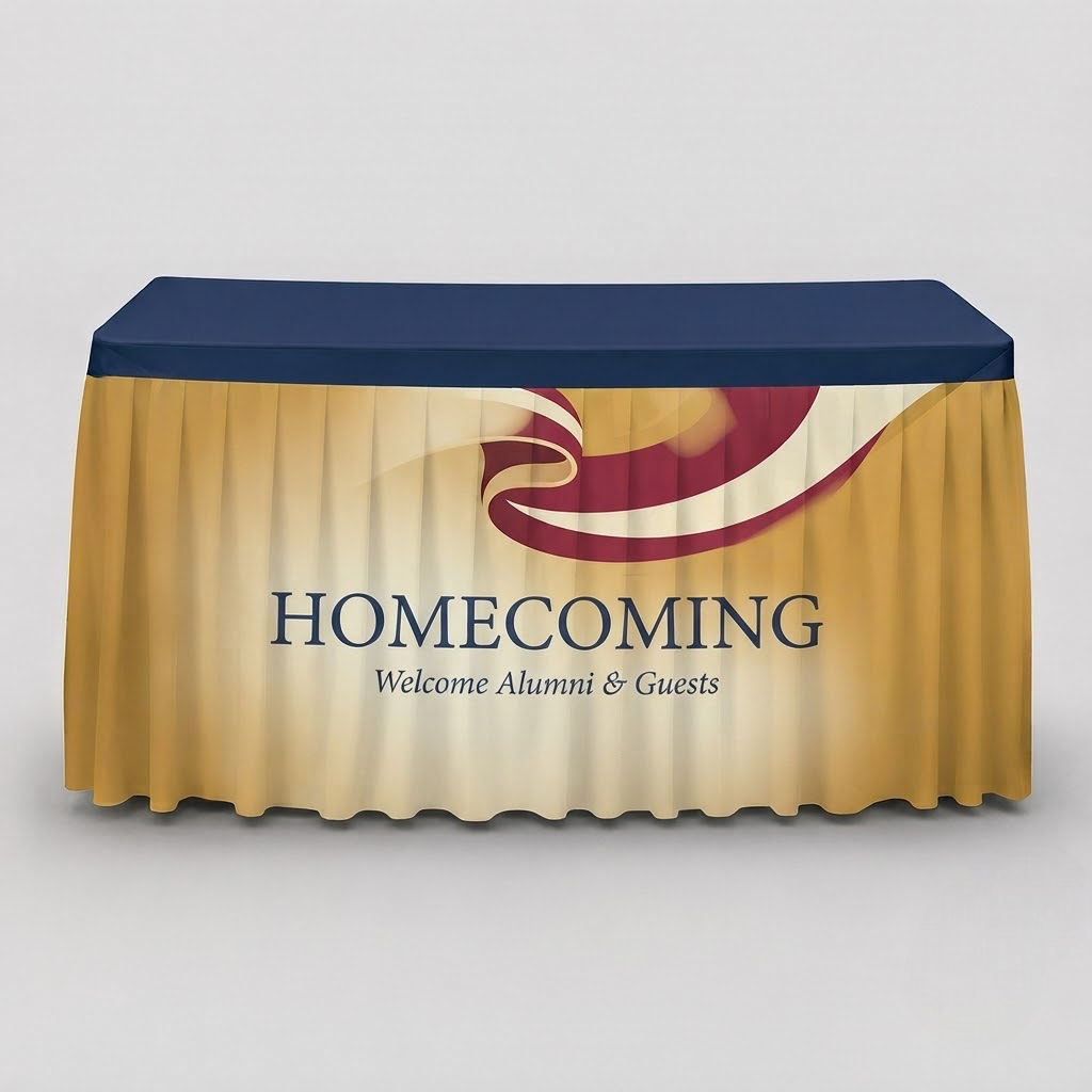 Fitted Table Skirt for School Sports & Fundraising Tables