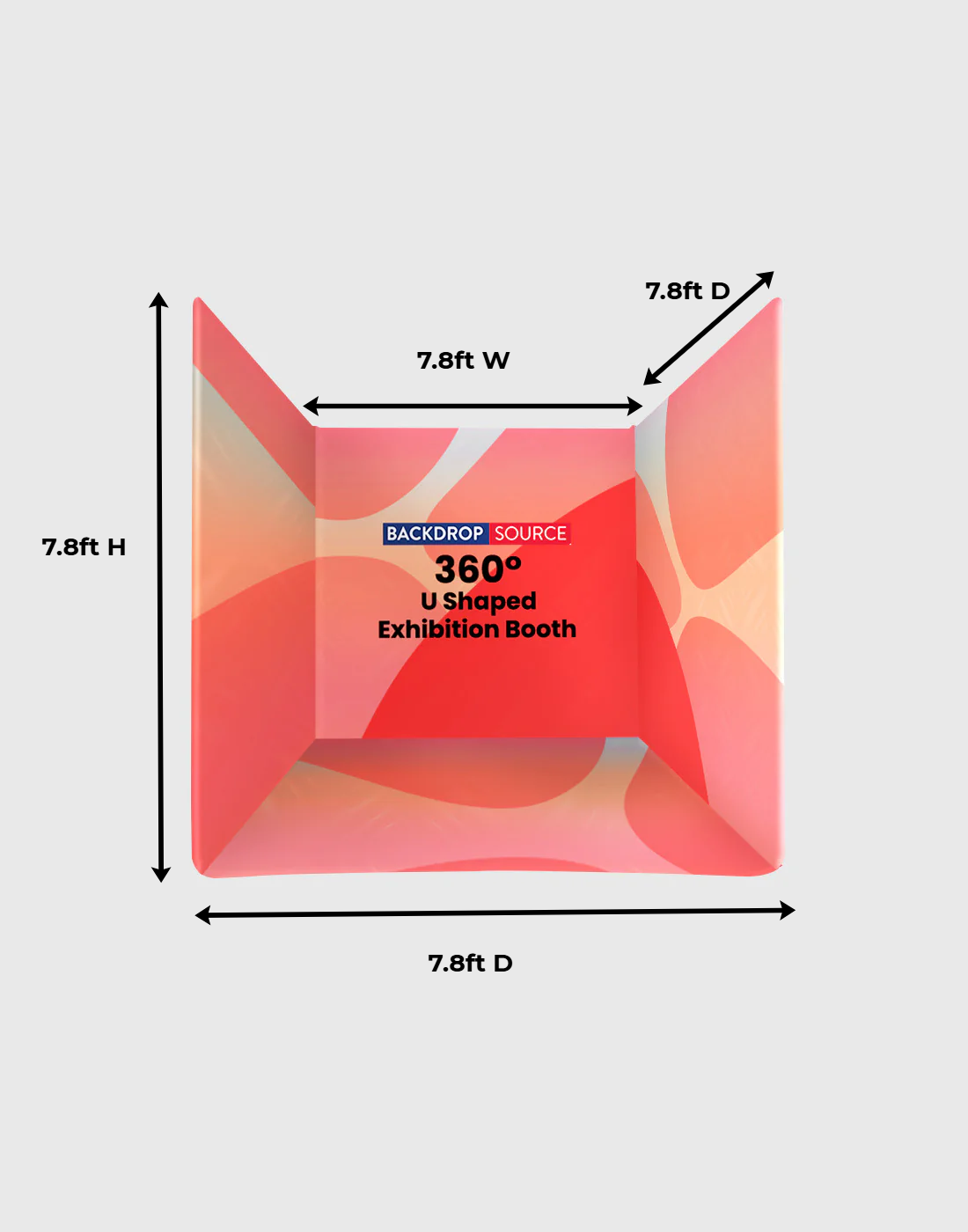 Custom Tension Fabric U-Shape Booth Backdrop