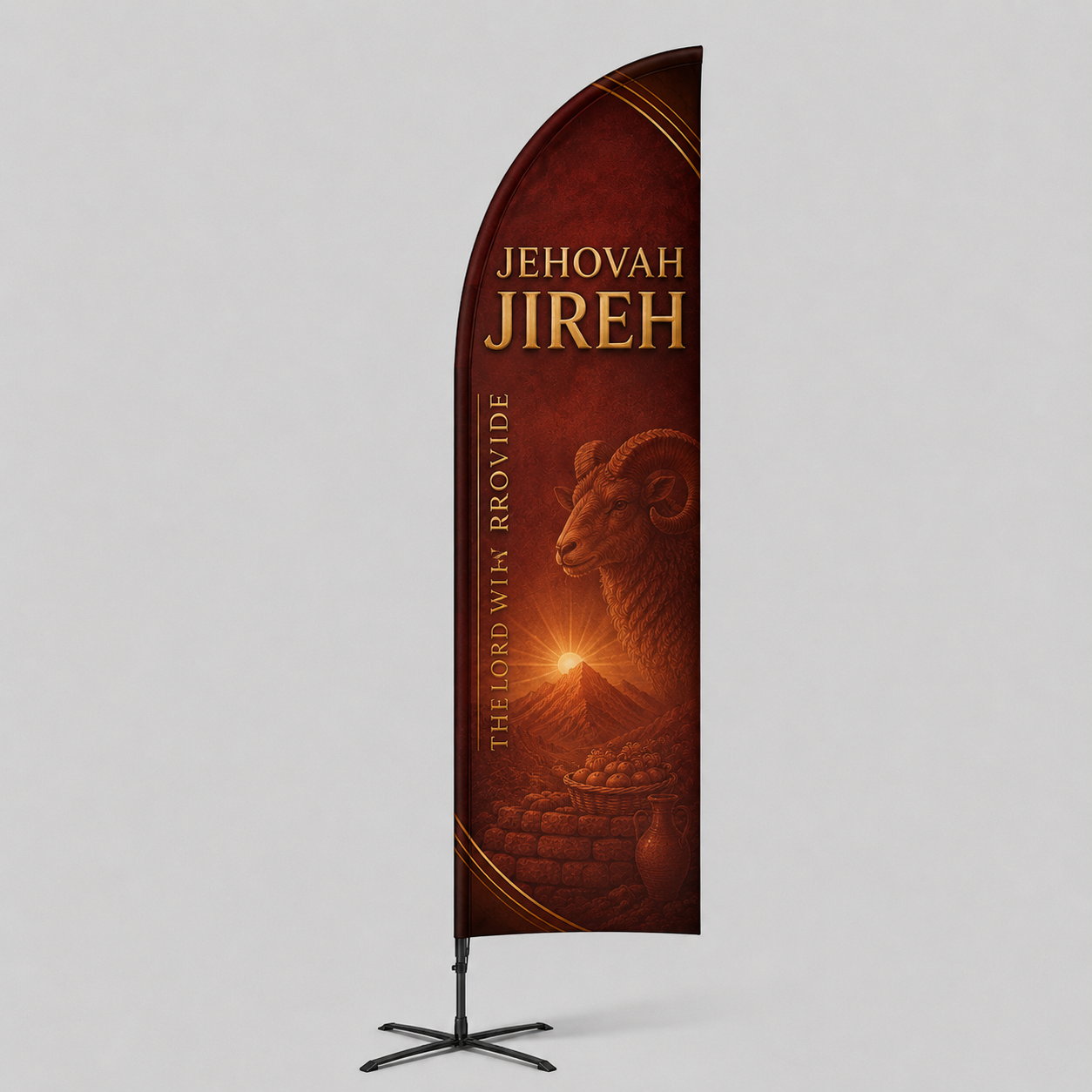 Church Straight Feather Wayfinding Flag