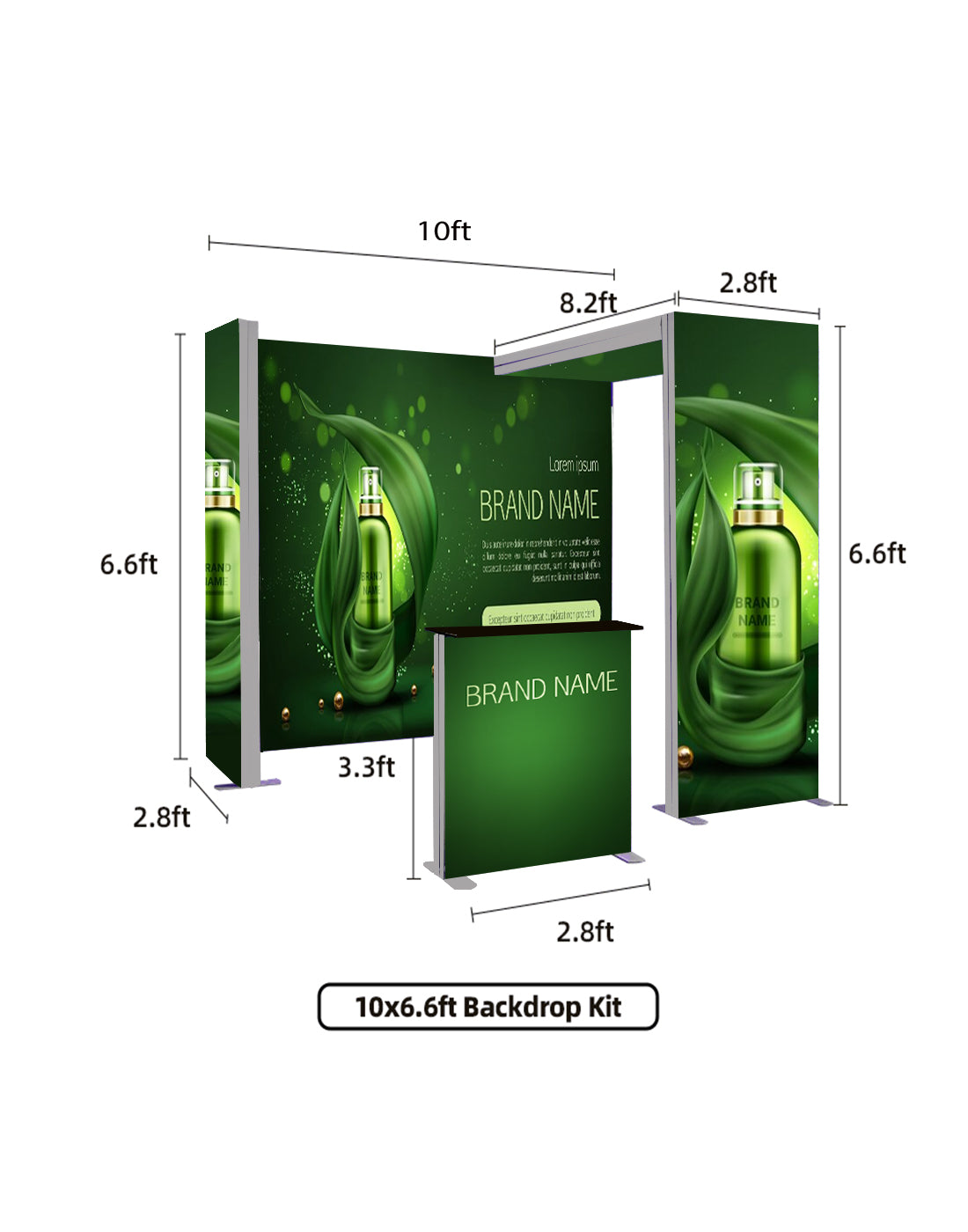 Espositore modulare SEG Lightbox da 10 piedi per fiere - Modello 3