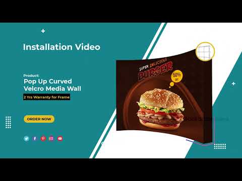 Pop Up Curved Velcro Media Wall