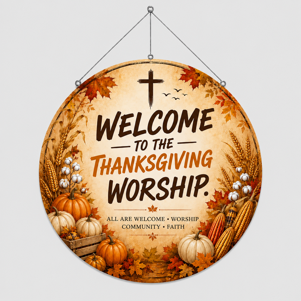 Church Vertical Disc Banner