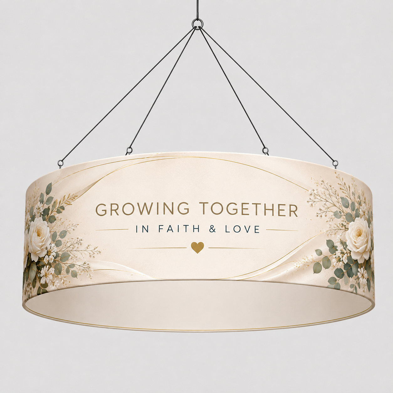Church Sanctuary Circle Hanging Banner