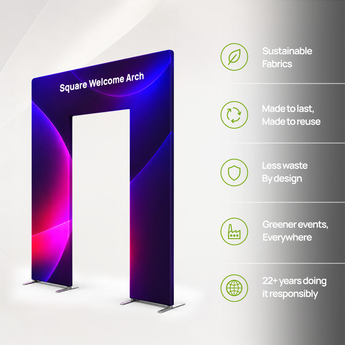 Fabric Square Welcome Arch Stand