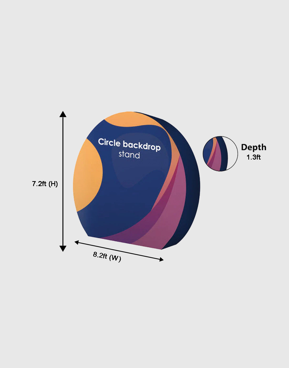 3D MOON Tension Fabric Media Wall - Backdropsource