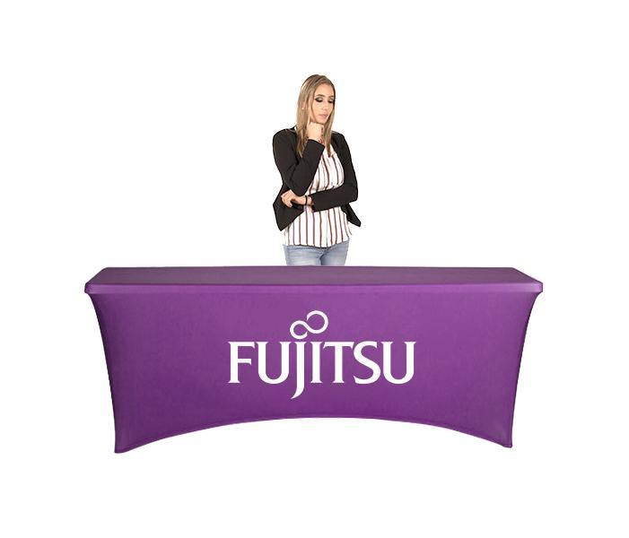 Church Welcome Design Stretched Tablecloth Cover - Backdropsource