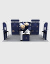 20x10 Straight Backdrop with Round Table Top Exhibition Kit - Backdropsource