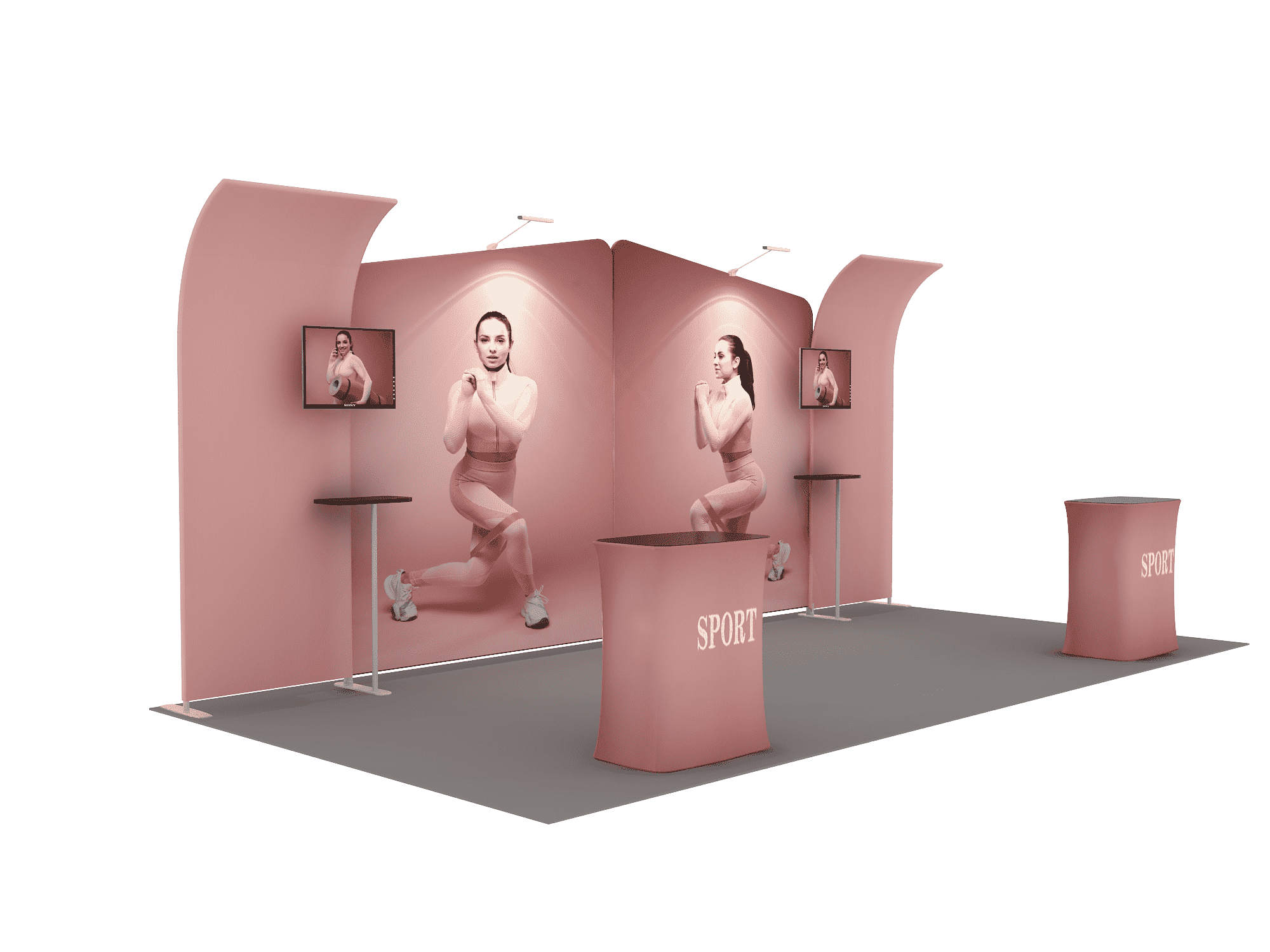 Portable Exhibit Display 20ft - Model 3 - Backdropsource