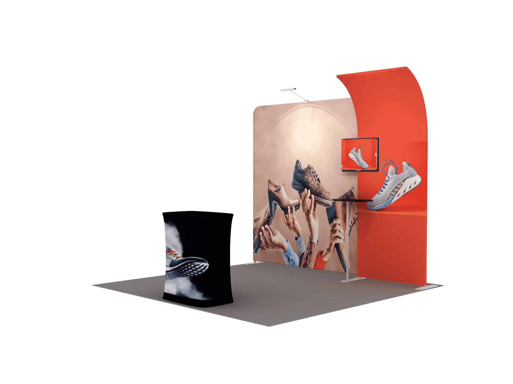 Portable Exhibit Display 10ft - Model 6 - Backdropsource