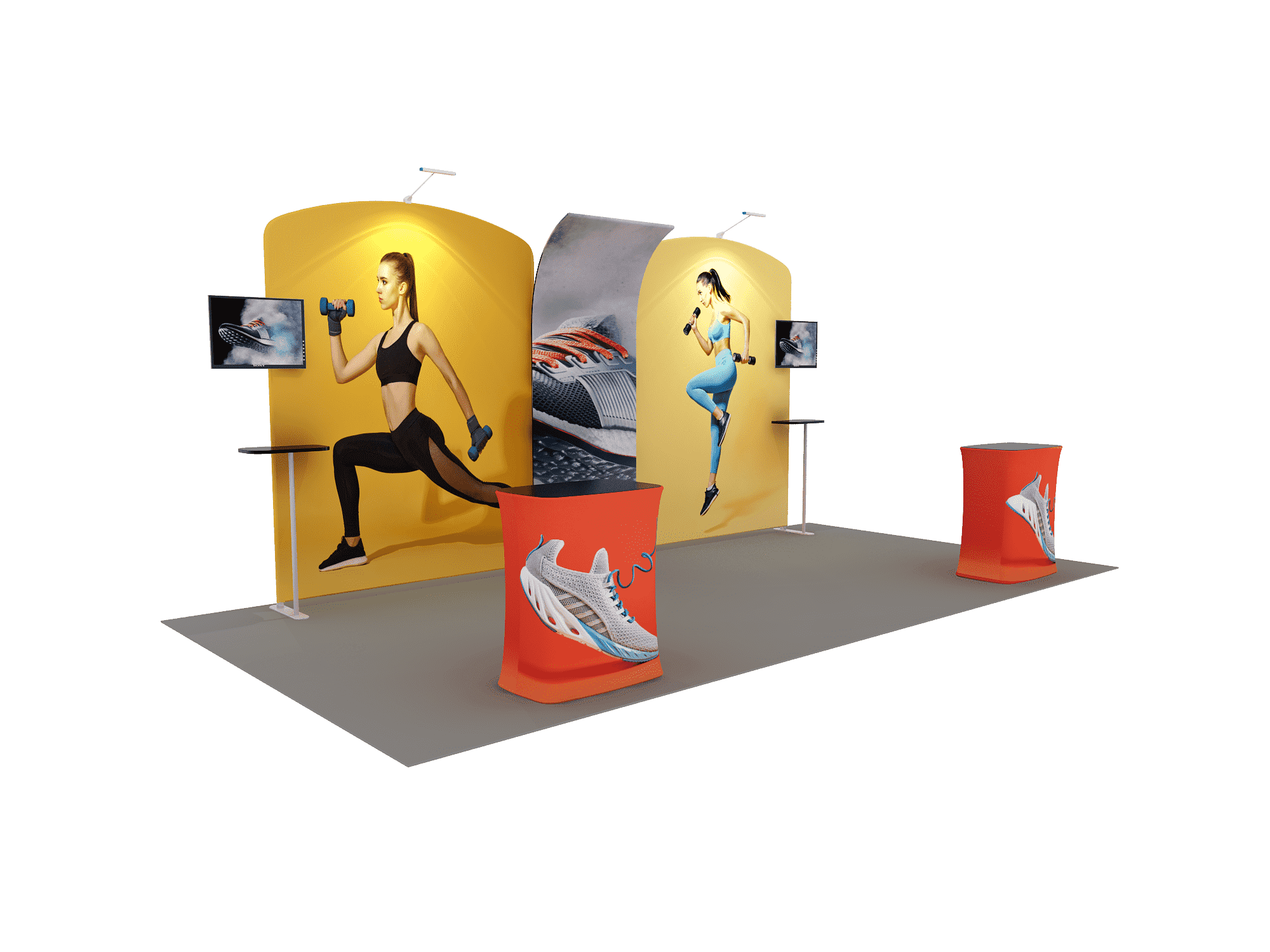 Portable Exhibit Display 20ft - Model 9 - Backdropsource