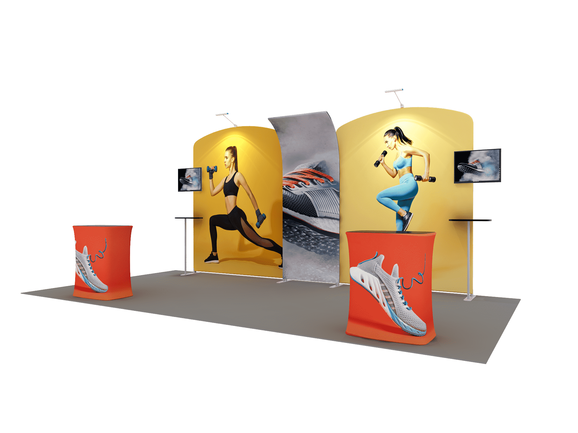 Portable Exhibit Display 20ft - Model 9 - Backdropsource