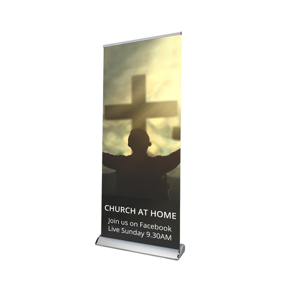 Church Covid -19 Retractable Banner - 01 - Backdropsource