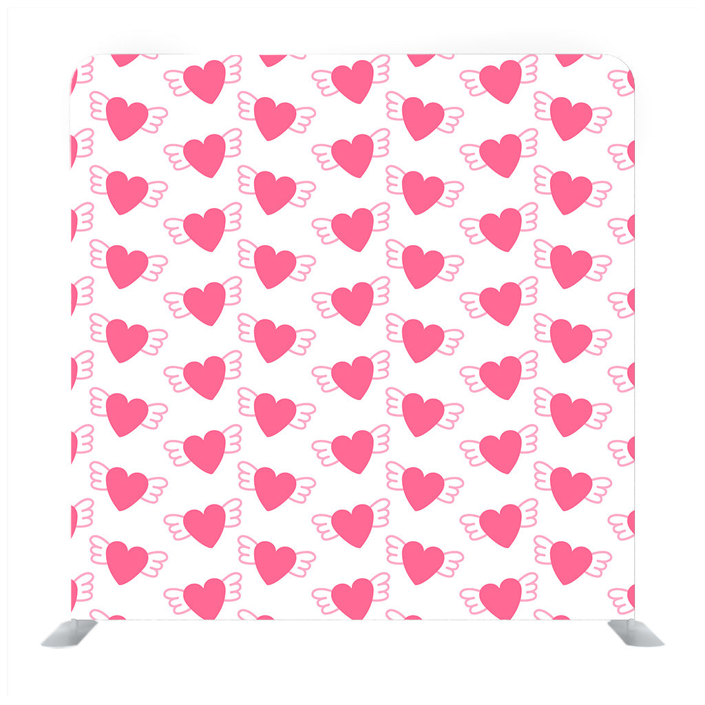 Flying heart pattern with white Backdrop - Backdropsource