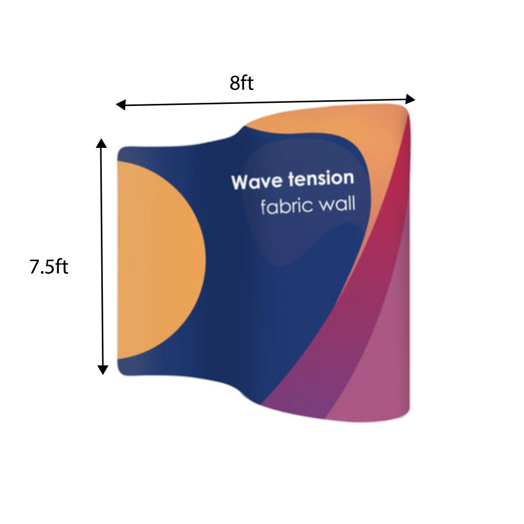 S Shape Wave Tension Fabric Media Wall - Backdropsource