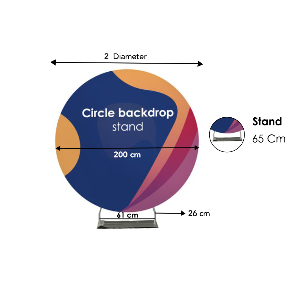 Circular Backdrop Stand ( Diameter 79 inches ) for Wedding & Birthday Parties Decorations - Backdropsource