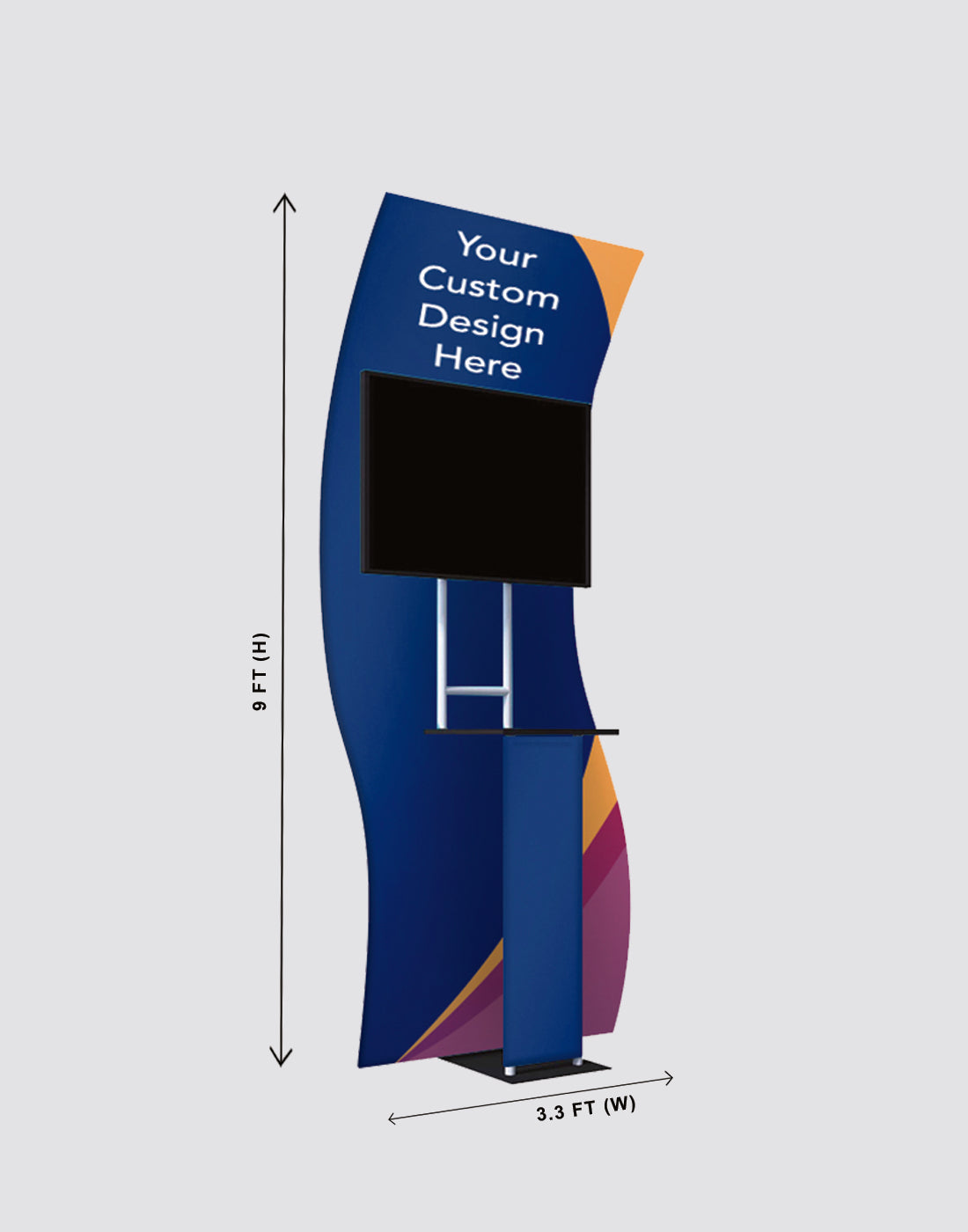 Portable Exhibit Display - S shape - Backdropsource