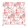 Red hand drawn rose with white backdrop Media wall - Backdropsource