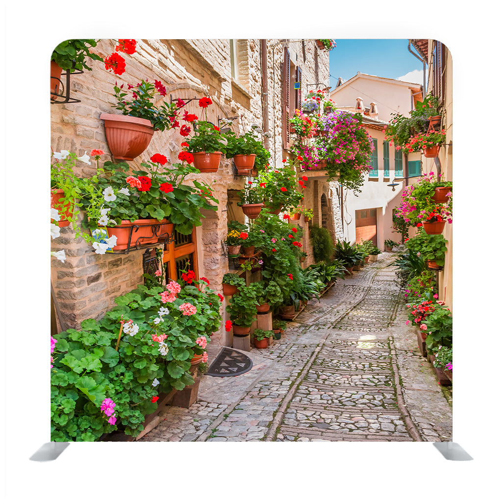 Small Town In Sunny Day Background Media Wall - Backdropsource