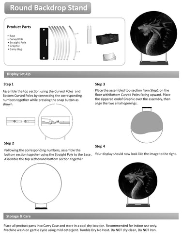 Pre Designed Round Backdrop Kits with Counter for Birthday Parties & Events - Backdropsource